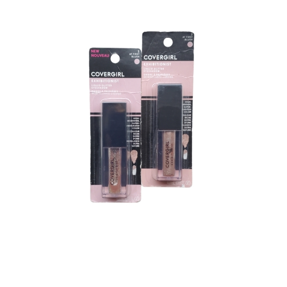 (2) Covergirl Exhibitionist Liquid Glitter Eye Shadow 2 At First Blush